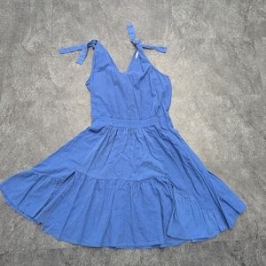 Just  living linen rayon mini dress blue Size large